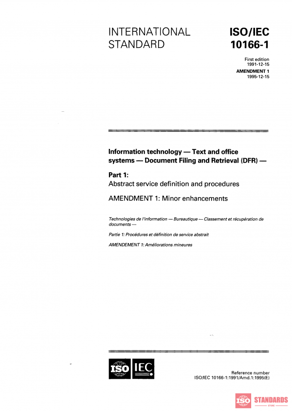ISO/IEC 10166-1:1991/AMD1:1995 PDF