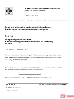 ISO 10303-109:2004/Cor 2:2014 PDF
