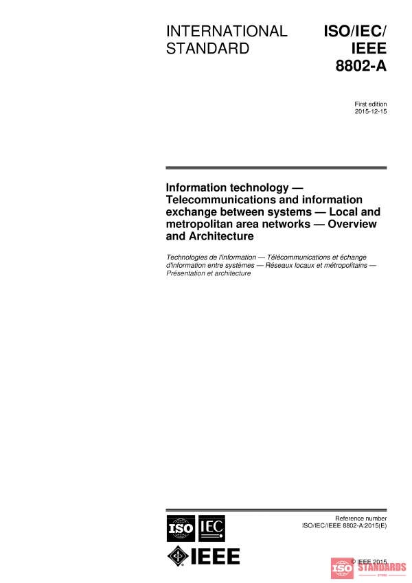 ISO/IEC/IEEE 8802-A:2015 PDF