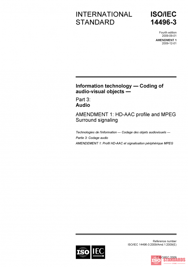 ISO/IEC 14496-3:2009/AMD1:2009 PDF