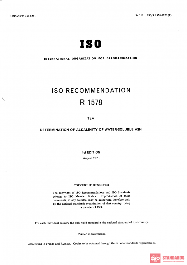 ISO/R 1578:1970 PDF