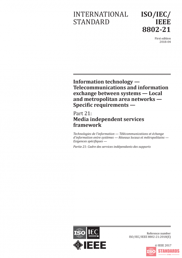 ISO/IEC/IEEE 8802-21:2018 PDF
