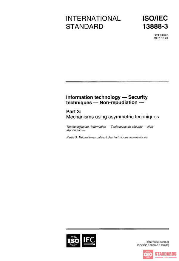 ISO/IEC 13888-3:1997 PDF