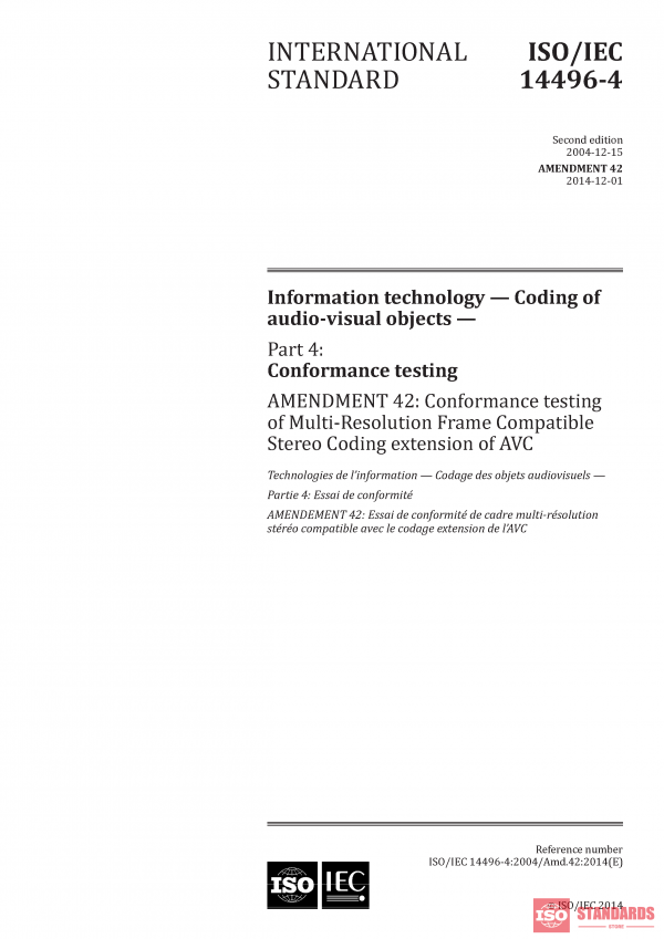 ISO/IEC 14496-4:2004/Amd 42:2014 PDF