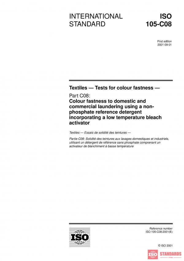 ISO 105-C08:2001 PDF