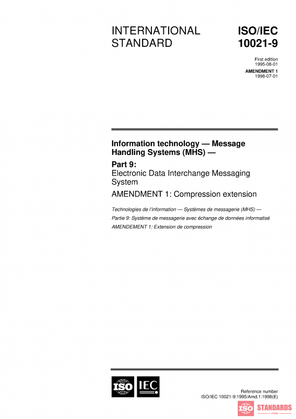 ISO/IEC 10021-9:1995/Amd 1:1998 PDF