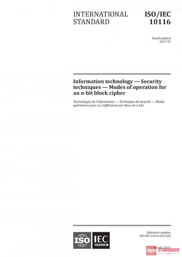 ISO/IEC 10116:2017 PDF