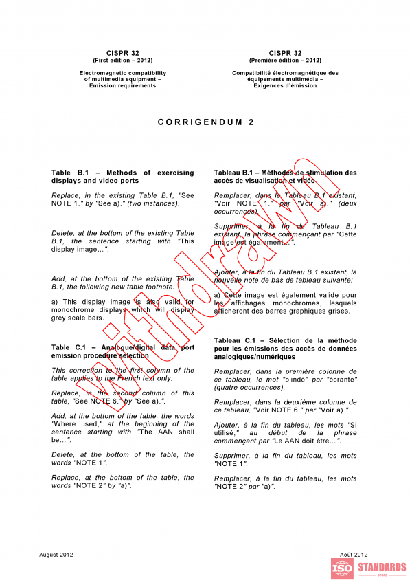 CISPR 32:2012/COR2:2012 PDF