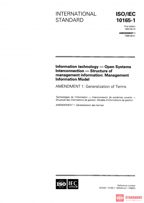 ISO/IEC 10165-1:1993/Amd 1:1996 PDF