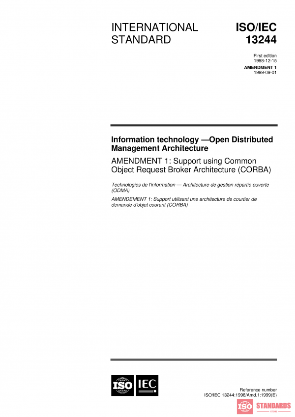ISO/IEC 13244:1998/Amd 1:1999 PDF