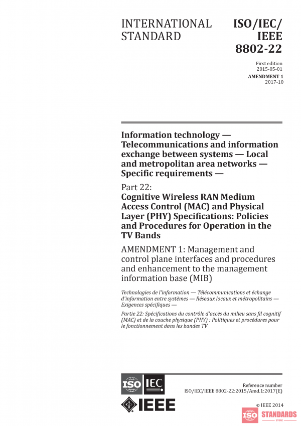 ISO/IEC/IEEE 8802-22:2015/AMD1:2017 PDF