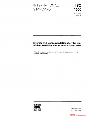 ISO 1000:1992 PDF