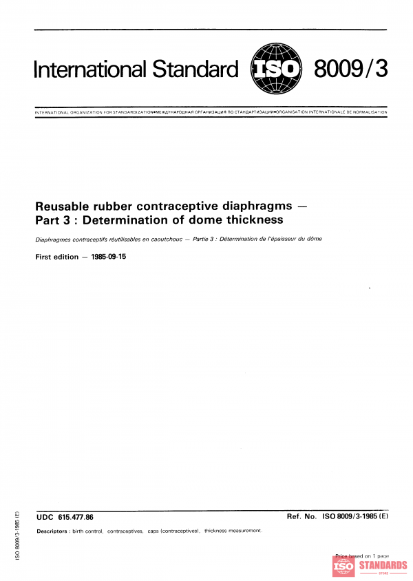 ISO 8009-3:1985 PDF