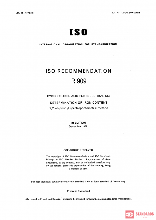 ISO/R 909:1968 PDF