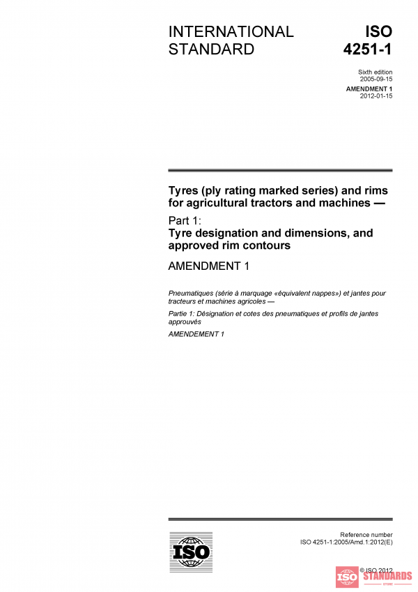 ISO 4251-1:2005/Amd 1:2012 PDF