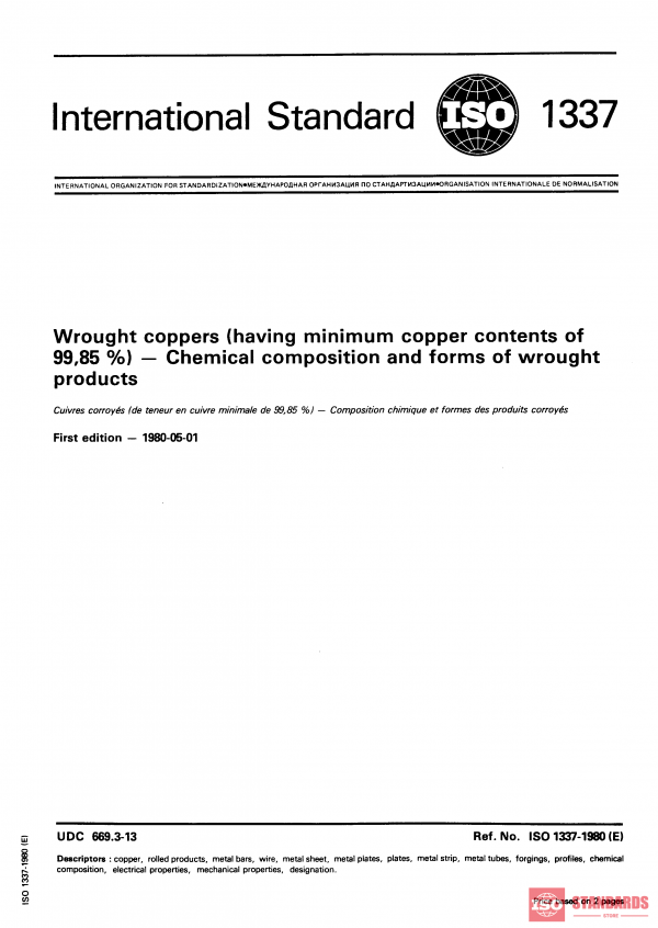 ISO 1337:1980 PDF
