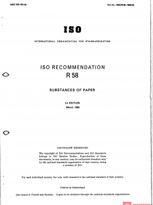 ISO/R 58:1958 PDF