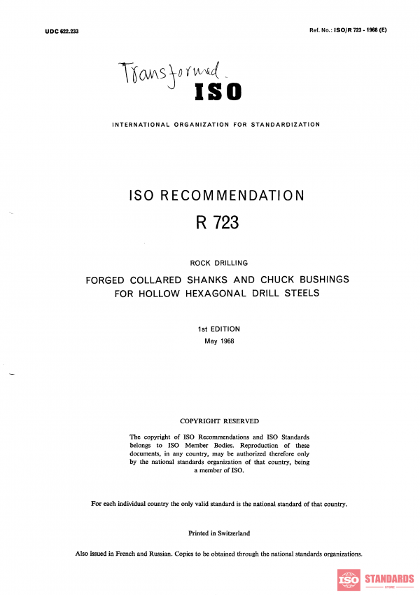 ISO/R 723:1968 PDF