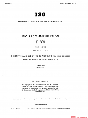 ISO/R 689:1968 PDF