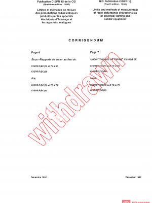 CISPR 15:1992/COR1:1992 PDF