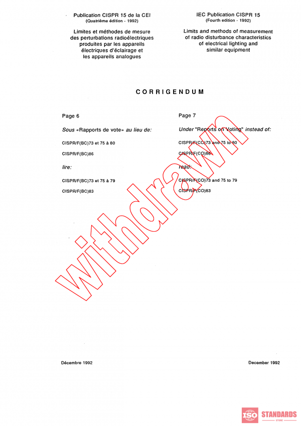 CISPR 15:1992/COR1:1992 PDF