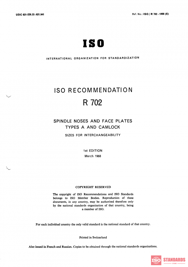 ISO/R 702:1968 PDF
