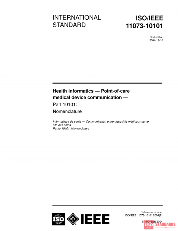 ISO/IEEE 11073-10101:2004 PDF