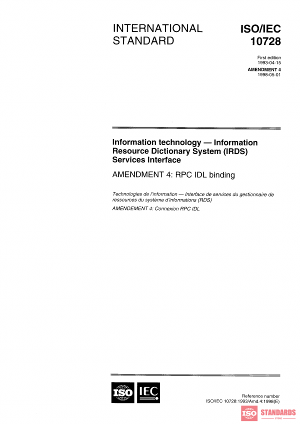 ISO/IEC 10728:1993/AMD4:1998 PDF