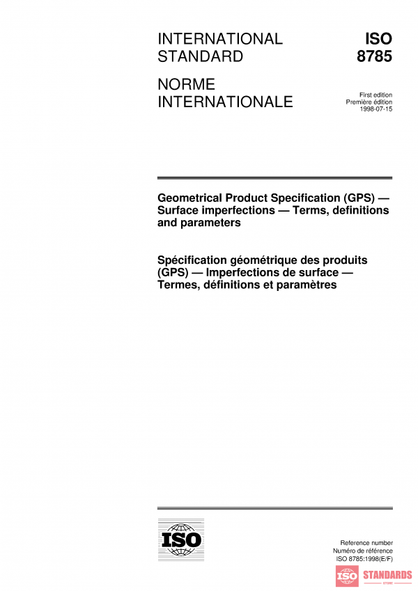 ISO 8785:1998 PDF