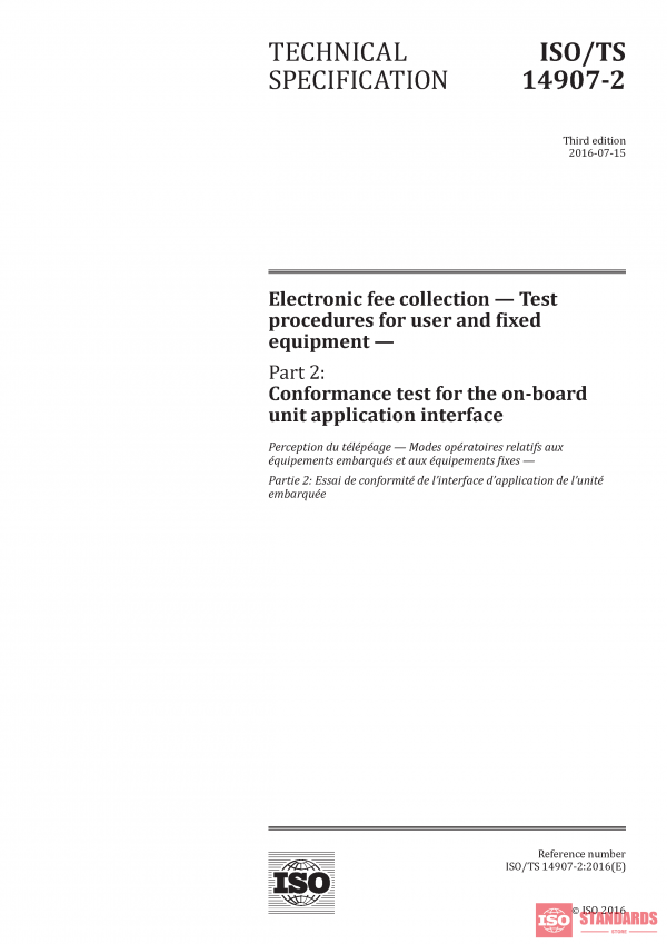 ISO/TS 14907-2:2016 PDF