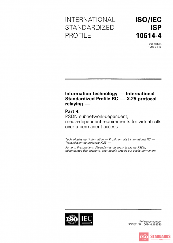 ISO/IEC ISP 10614-4:1995 PDF