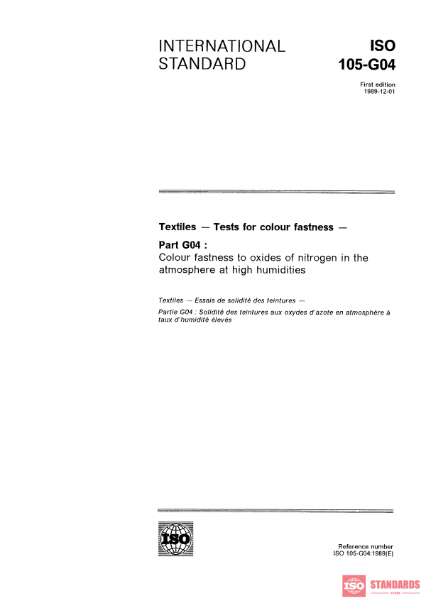 ISO 105-G04:1989 PDF