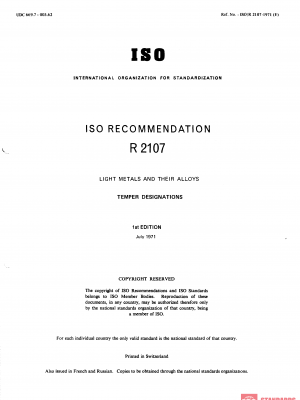 ISO/R 2107:1971 PDF