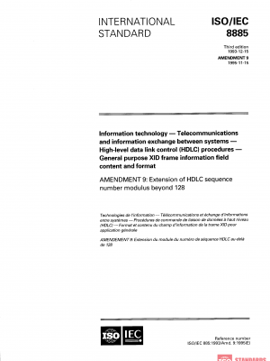 ISO/IEC 8885:1993/Amd 9:1995 PDF