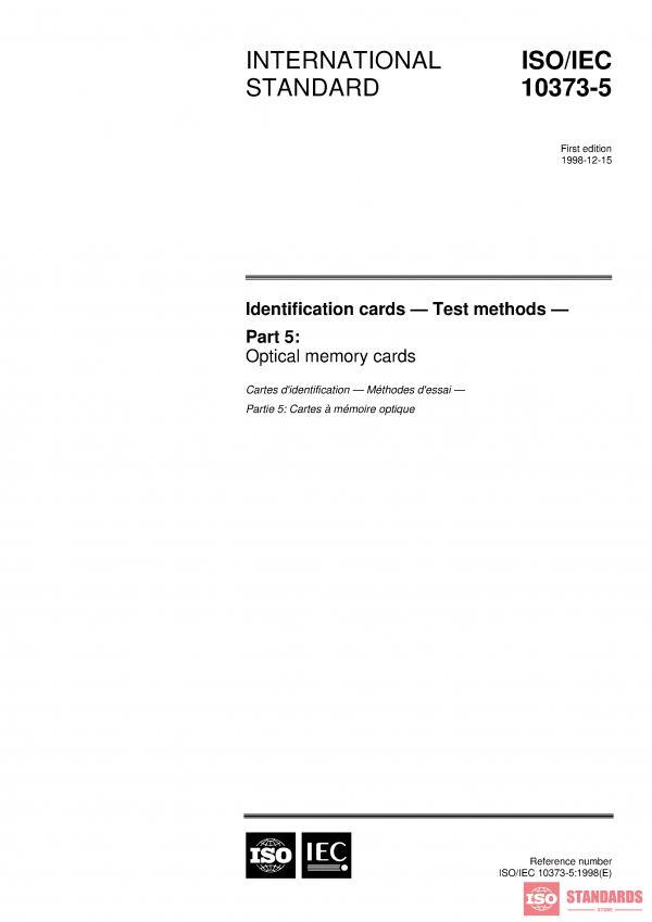 ISO/IEC 10373-5:1998 PDF