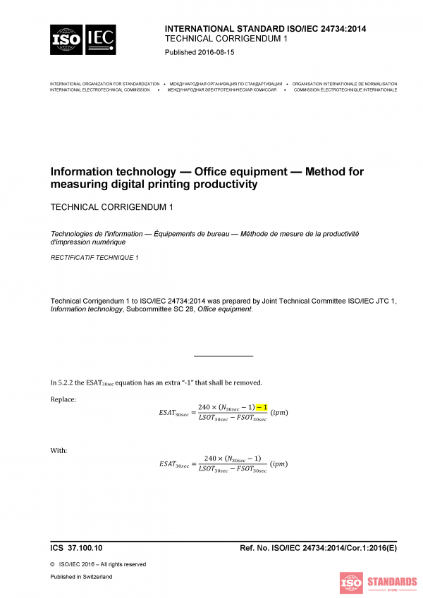 ISO/IEC 24734:2014/COR1:2016 PDF