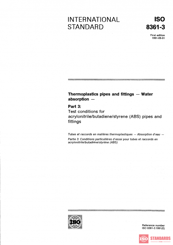 ISO 8361-3:1991 PDF