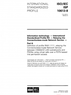 ISO/IEC ISP 10613-8:1994 PDF