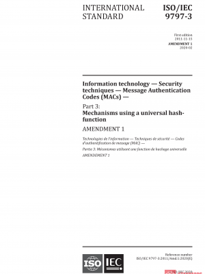 ISO/IEC 9797-3:2011/AMD1:2020 PDF