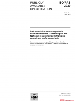 ISO/PAS 3930:2009 PDF