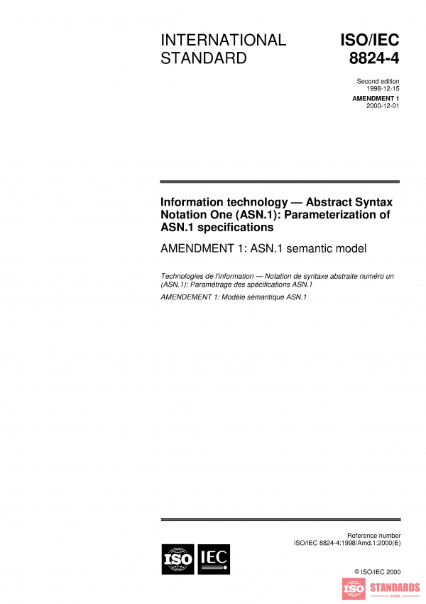 ISO/IEC 8824-4:1998/Amd 1:2000 PDF