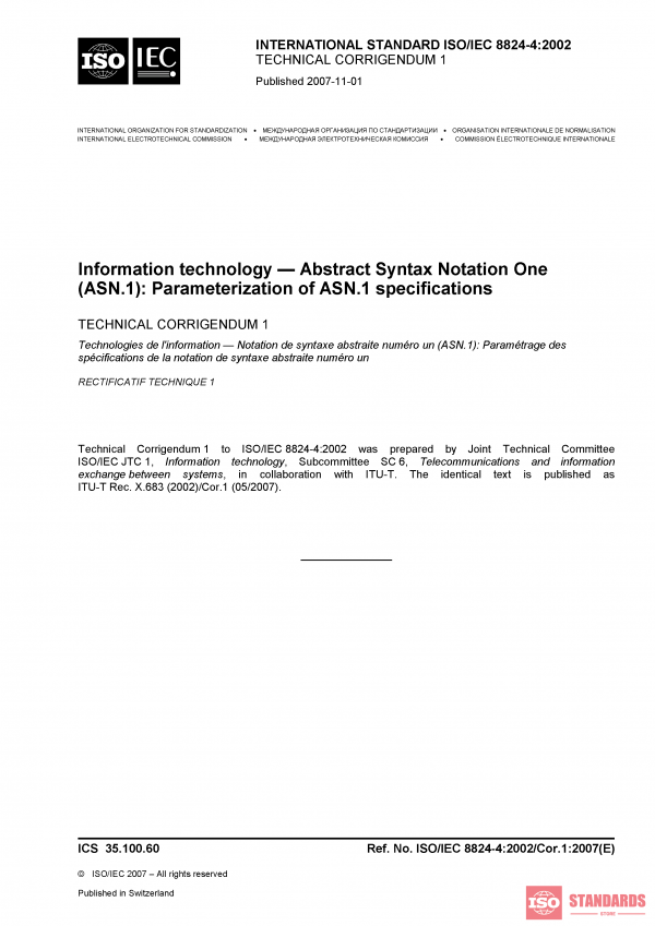 ISO/IEC 8824-4:2002/COR1:2007 PDF