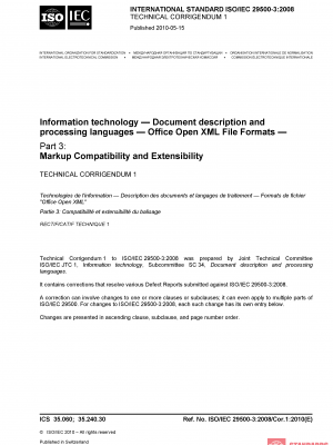 ISO/IEC 29500-3:2008/COR1:2010 PDF