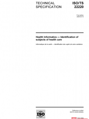 ISO/TS 22220:2009 PDF
