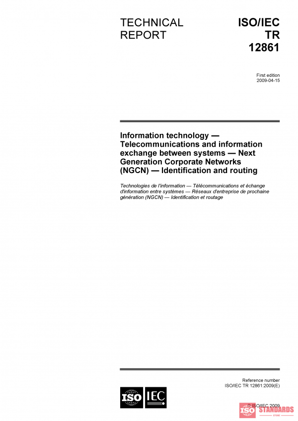 ISO/IEC TR 12861:2009 PDF