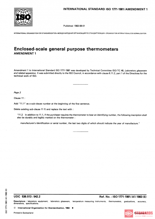 ISO 1771:1981/Amd 1:1983 PDF