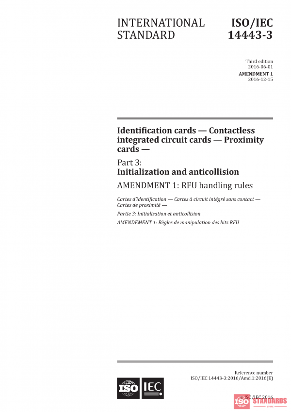 ISO/IEC 14443-3:2016/Amd 1:2016 PDF