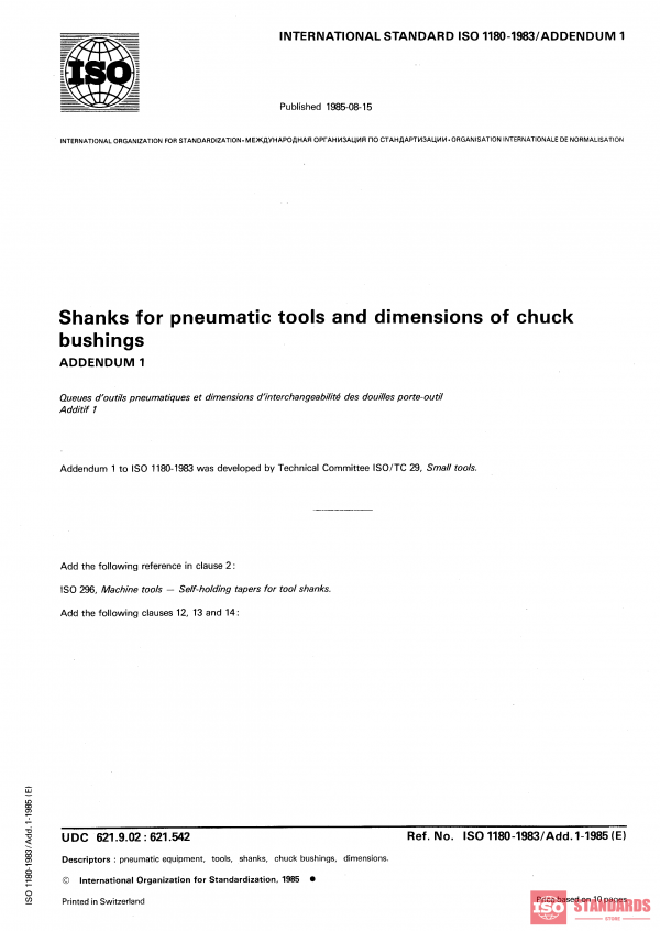 ISO 1180:1983/Add 1:1985 PDF