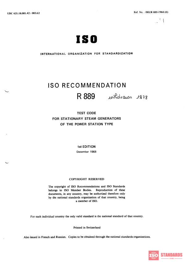 ISO/R 889:1968 PDF