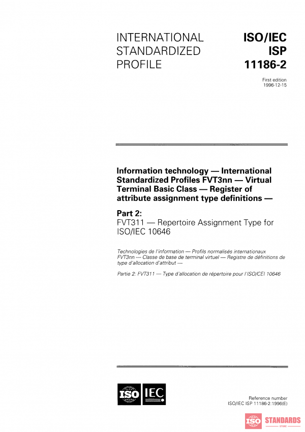 ISO/IEC ISP 11186-2:1996 PDF
